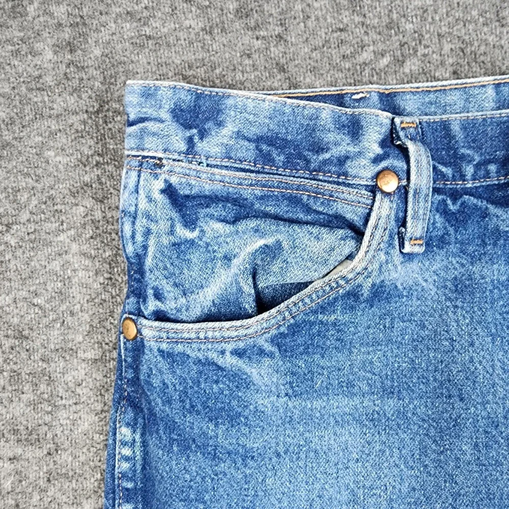 Wrangler 936PWD Cowboy Cut Jeans Mens 33x32 Blue‎ Slim Fit Straight Leg Denim